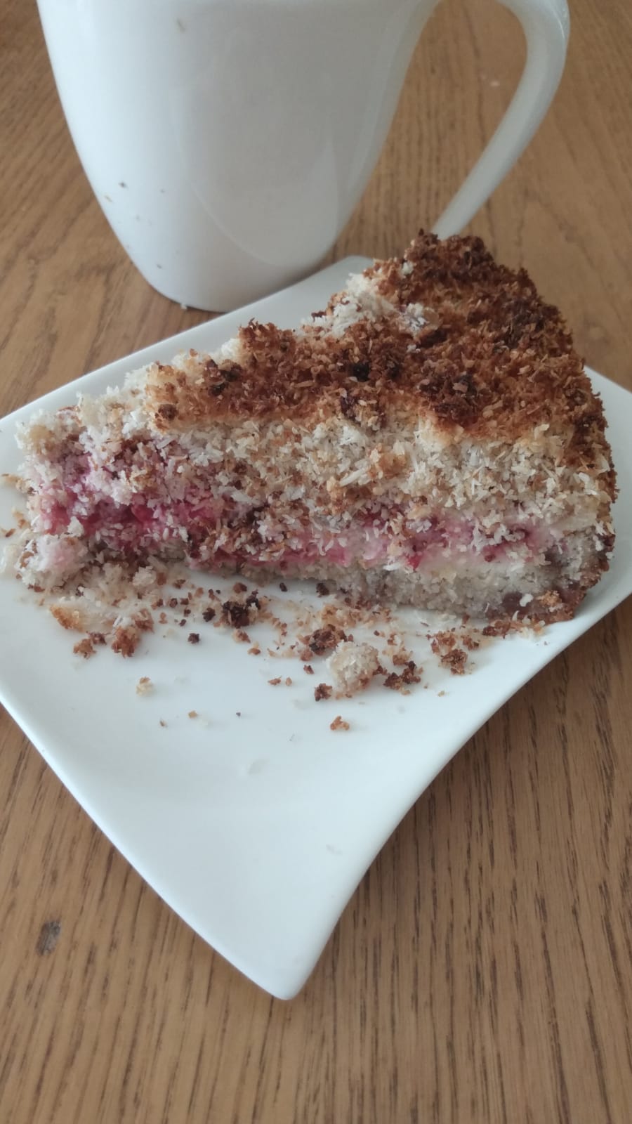 Kokos-Himbeer-Kuchen (ohne Mehl und Zucker ) – Glutenfrei aber lecker!